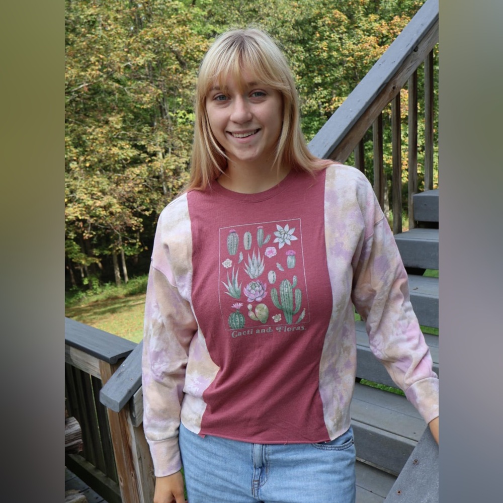 Cactus Graphic Long Sleeve Shirt